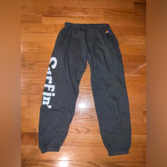 Aviator Nation Men or Women Surfin Dark Gray/Black Sweatpants 🖤 Large - Picture 7 of 13